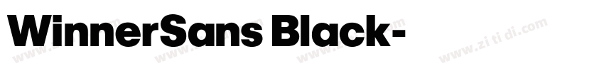 WinnerSans Black字体转换